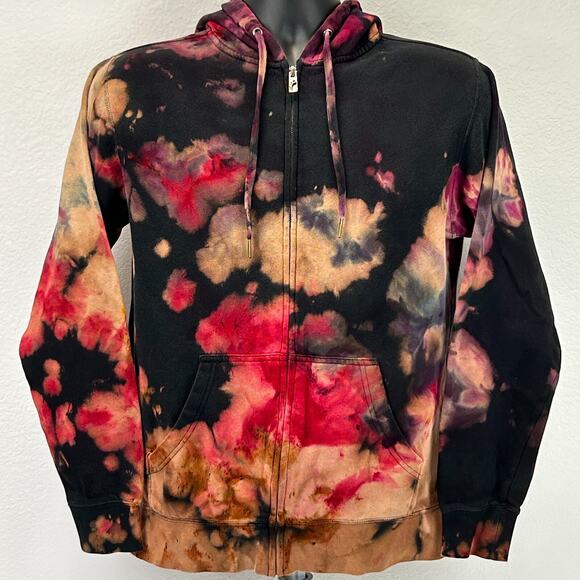 Insomniac EDC Hoodie Mens S Small Electric Daisy Carnival EDM Rave Tie Dye Black - Picture 2 of 11